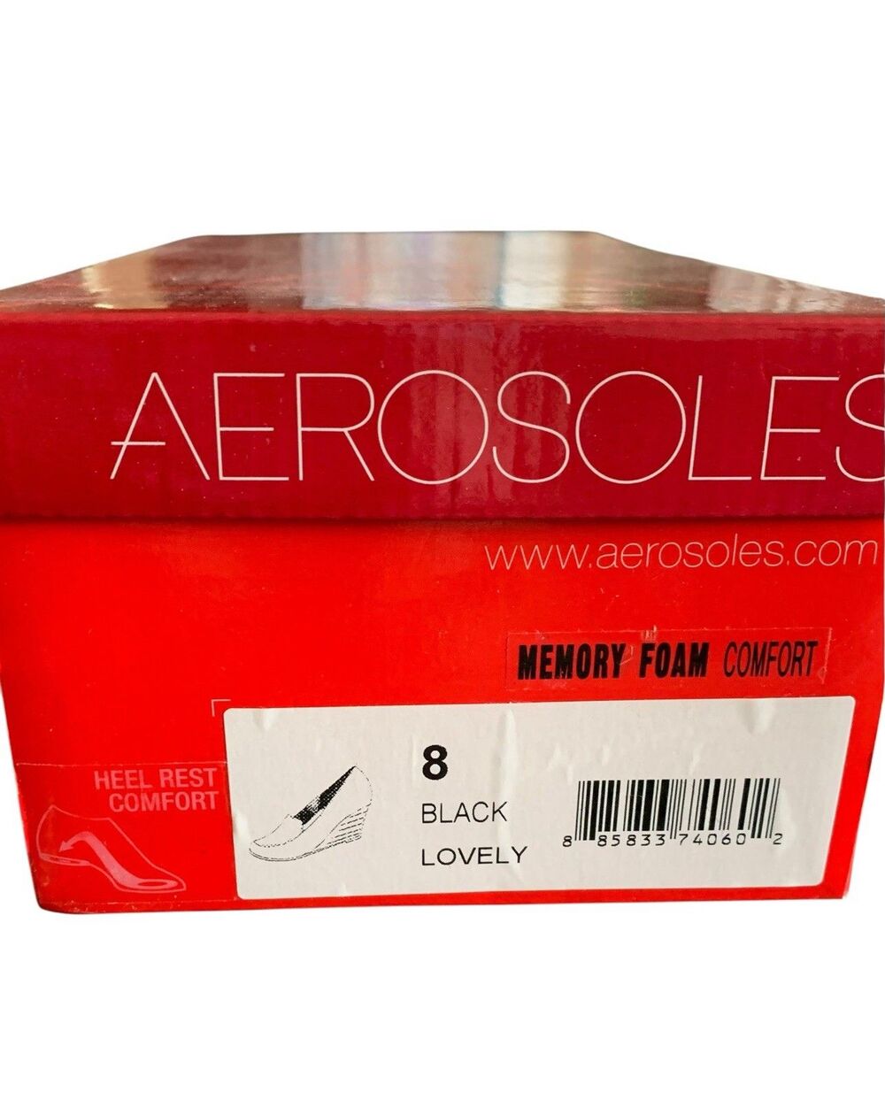 Aerosoles "Lovely" Black Memory Foam Comfort Wedge Heel Shoes - Womens Size 8 - Picture 8 of 8